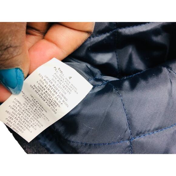 Rothschild Girls 100% Charcoal Wool Hooded Dress Coat Jacket Gray Size 4 - Picture 5 of 6